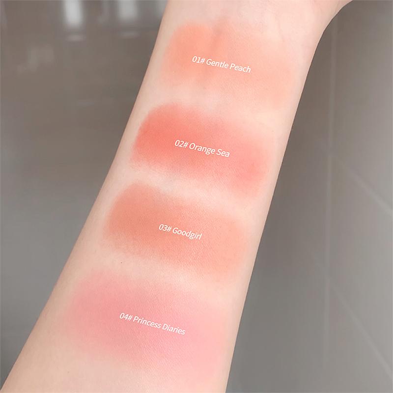 1PC Three dimensional relief mist Color blush natural tender delicate hold makeup low saturation female blush cream