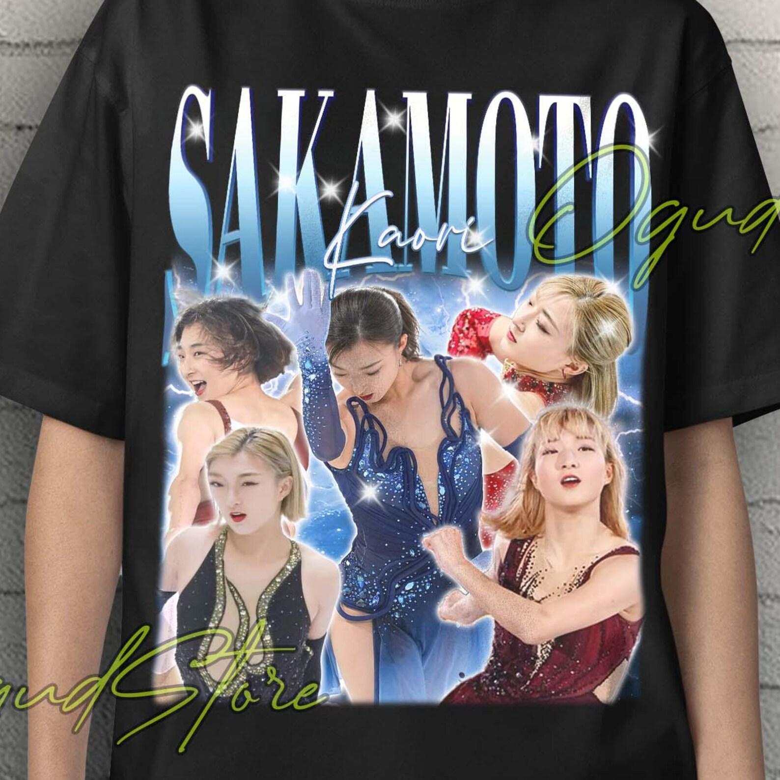 Kaori Sakamoto Ice Skating Collage T-Shirt, Retro Graphic Tee, Figure Skating Apparel S