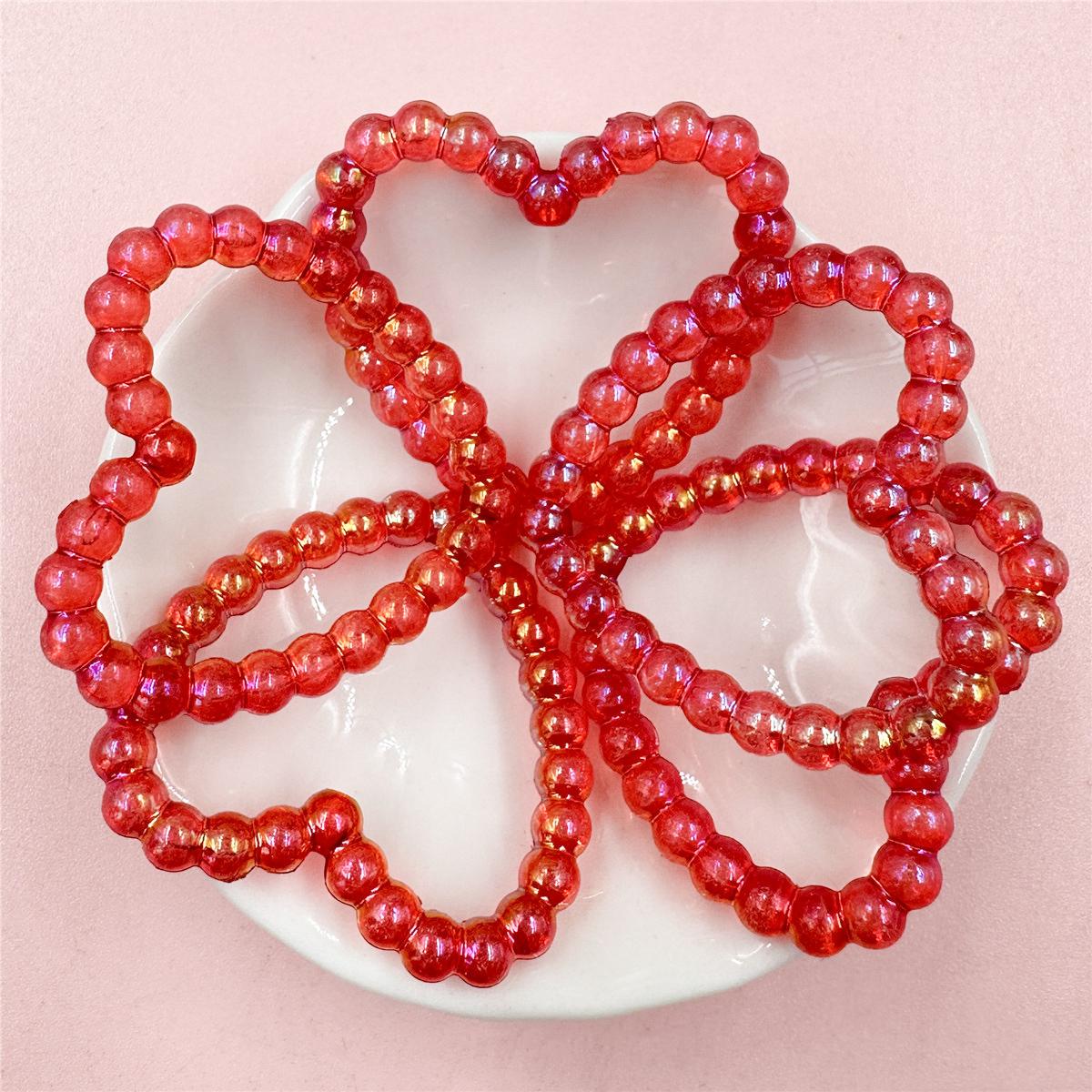 

Акриловые ювелирные изделия «сделай сам», аксессуары 39,6*36,8 мм, сердце любви для браслета, ожерелья, серьги, модные 5 шт., нежные ювелирные изделия красный