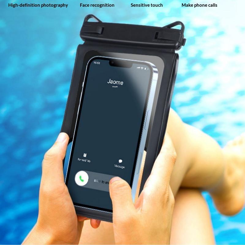 Double Swimming Pouch Mobile Phone Case Cover With Lanyard For Cell Phone Bag Swimming Dry Bag Underwater Case Waterproof Bag