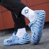 Men's 2025 Summer EVA Thick Sole Open Toe Sandals - Soft Sole Beach and Outdoor Sports Slippers with Fingerprint Hole Design