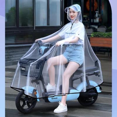 Driving Fully Transparent Raincoat for Men and Women Electric Vehicle PVC High Transparency Outdoor Cycling Visual Navigation