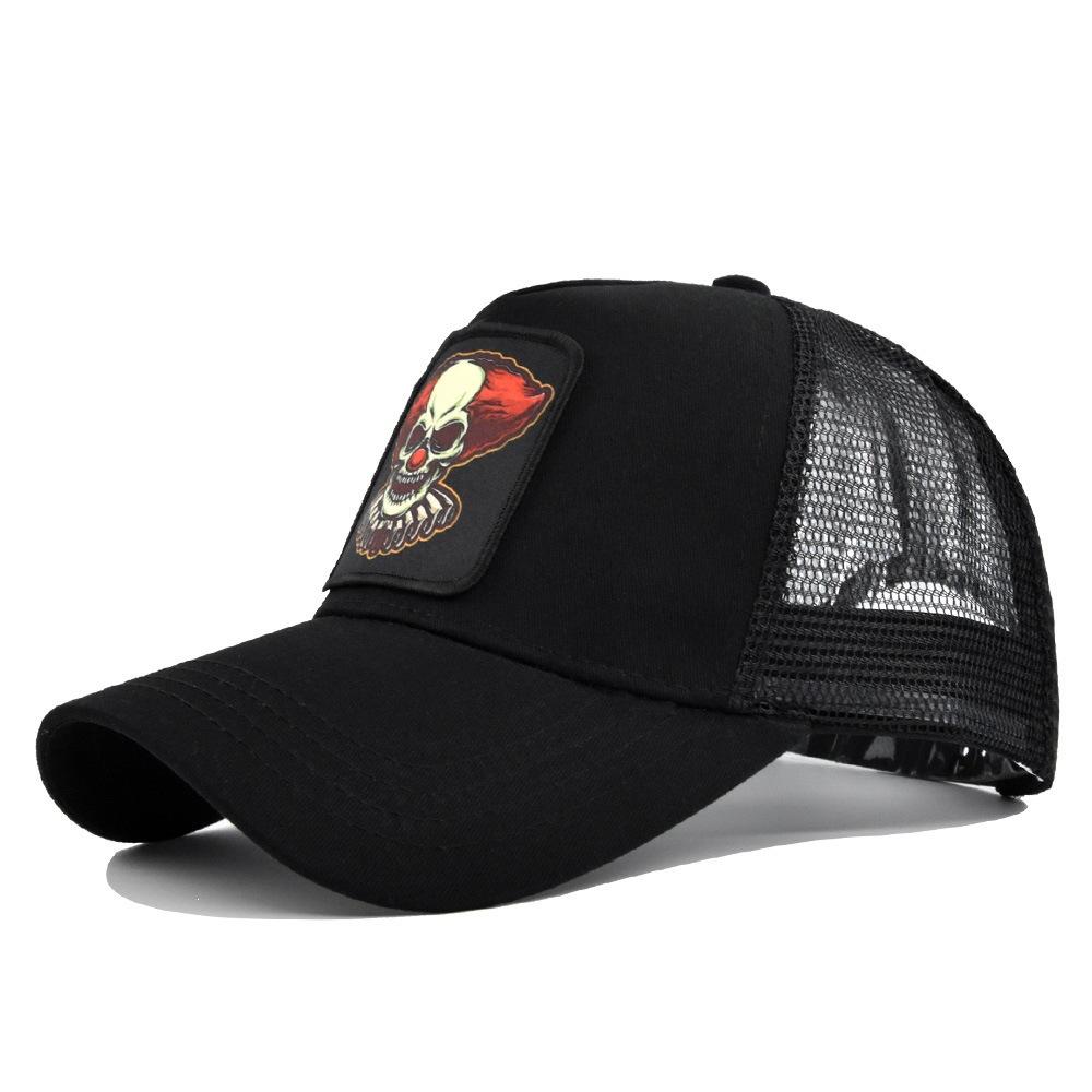 Clown baseball cap embroidered duckbill cap mesh cap stylish curved brim sun hat mesh cap Adjustable