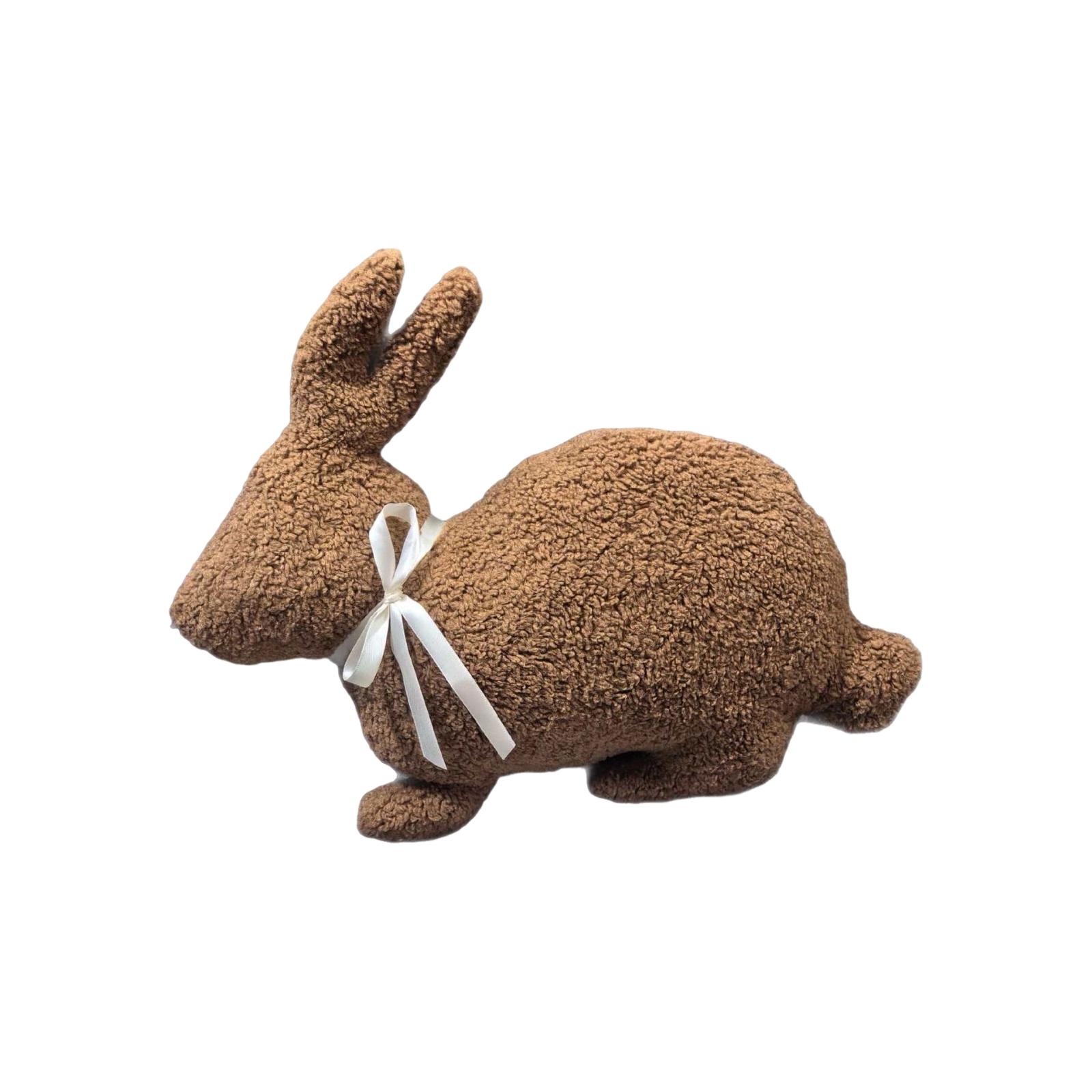 

Easter Bunny 40cm Plush Toy Pillow Stuffed Doll Figure One Size кофейный