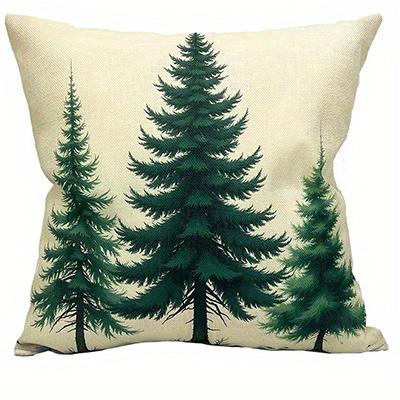 Heimdekoration Frohe Weihnachten & Tannenzapfenmuster Kissen Muster Kissenbezug Geeignet für Sofa Schlafzimmer Auto Kissenbezug