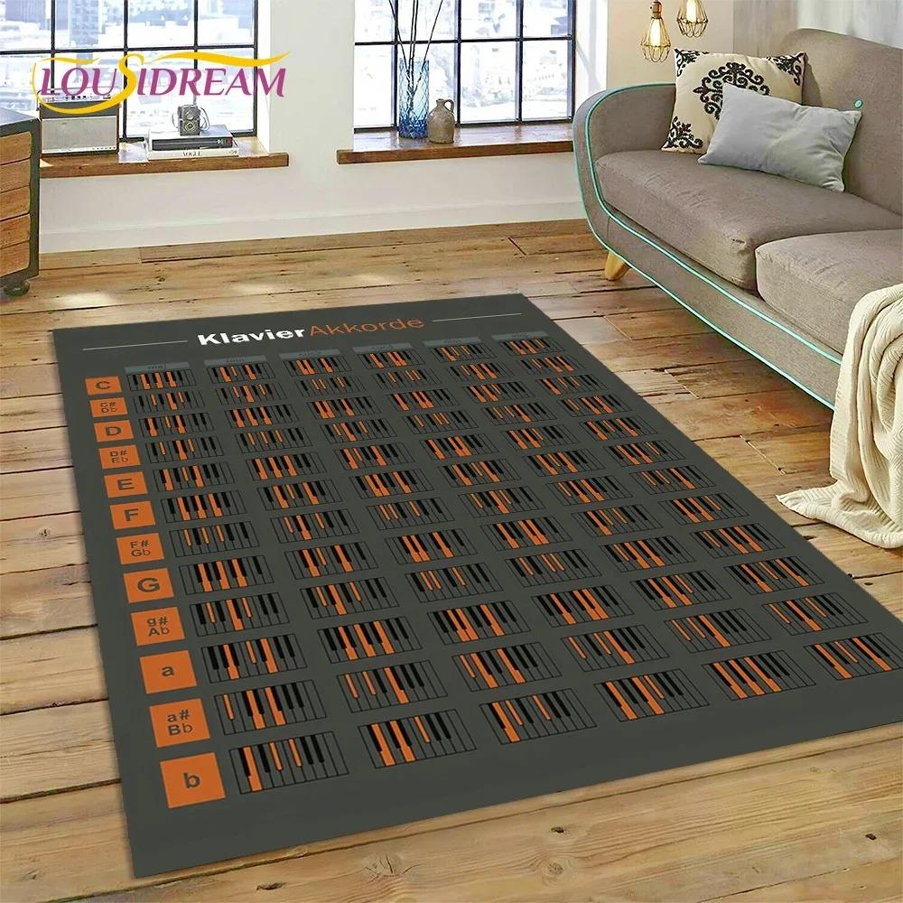 Guitar Chords Theory Chart Music Carpet Bedroom Living Room Home Sofa Rug Decoration Originality Children Game Large Floor Mat