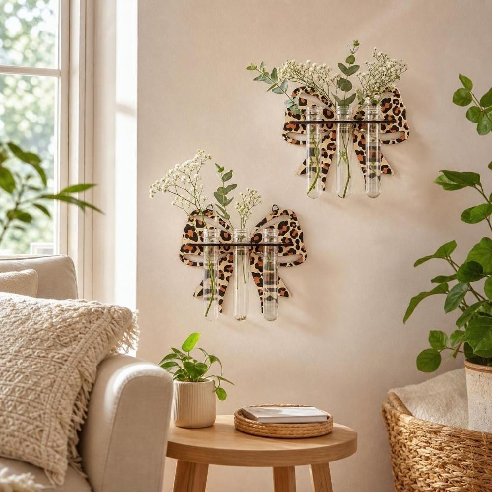 Vase Wall Mounted Planter Wooden Flower Pot Flower Holder Wall Decoration Living Room