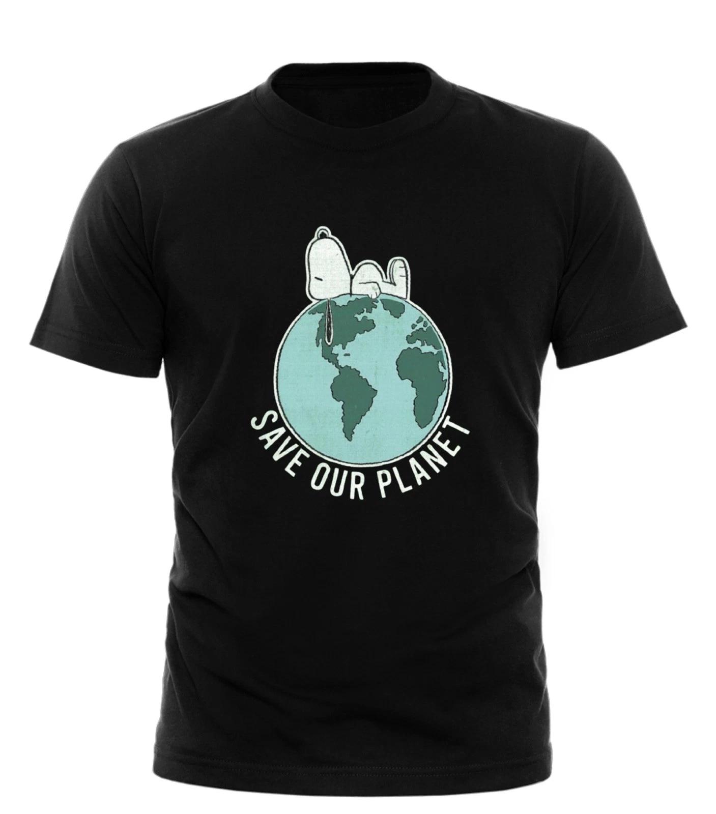Peanuts Snoopy Save Our Planet Tshirt all sizes black 4XL
