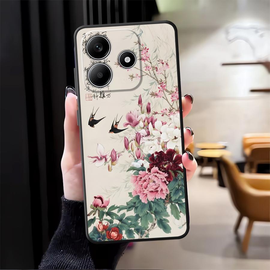 Case for Xiaomi Redmi Note 14 A1 12C 13C A3 13 Pro Plus K80 14C 10 9 8 7 12 11 A4 A5 Phone Cover A2 K40 A1 Retro Butterfly