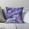 Axolotl In Space Square Pillowcase Polyester Linen Velvet Printed Zip Decorative Bed Cushion Cover X