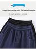 Women's Summer High Waist Wide-Leg Denim Pants with Slit - American Style, Thin Fabric, Fashionable Casual Blue.