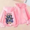 Neues Mädchengruppen Reißverschluss Hoodie Jungen Mädchen Mode Lässiges Sweatshirt Kinder Zip UP Kapuzenoberteile