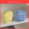 Polyester Menstrual Pad Wallet With Grid Pattern For Daily Use And Storage