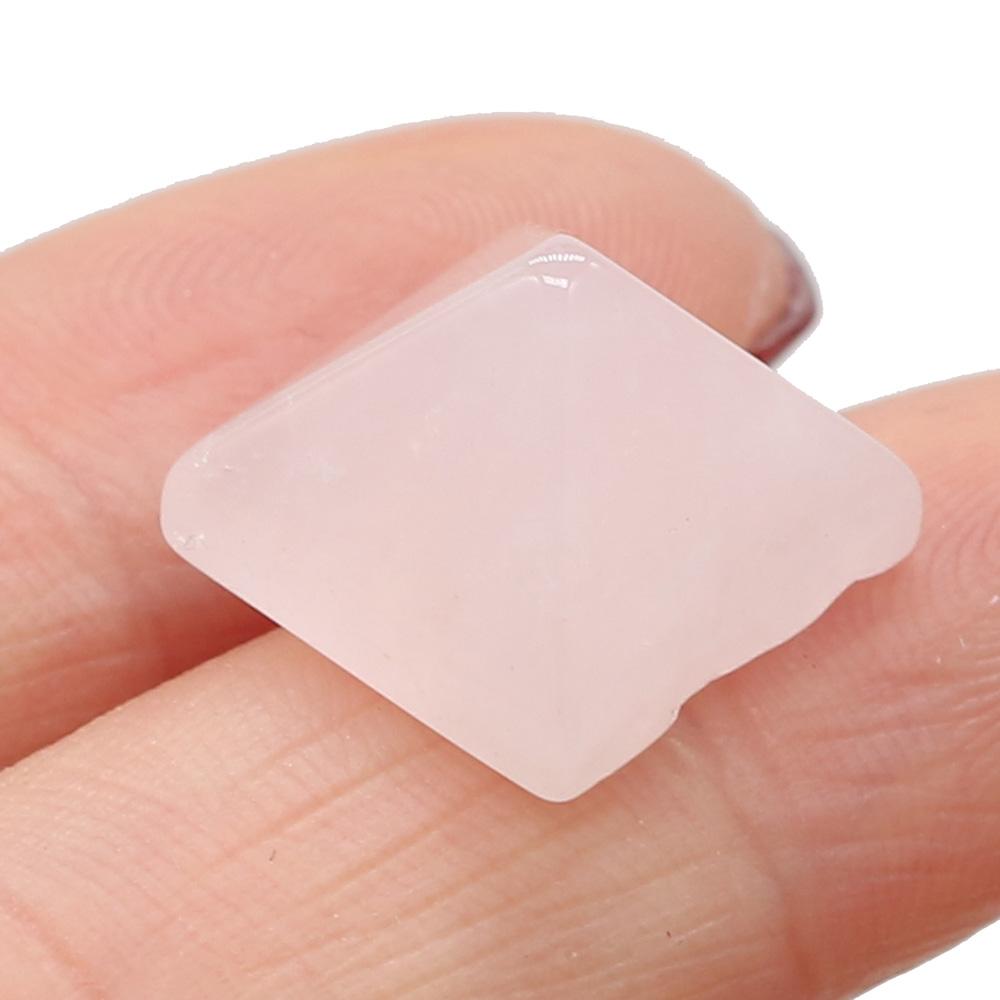 10Pcs Mini Healing Crystal Pyramid Decorative Ornament,Natural Stone with Four Sides Tapered,Reiki Crystal Point Home Decor Jewelry 14x14mm