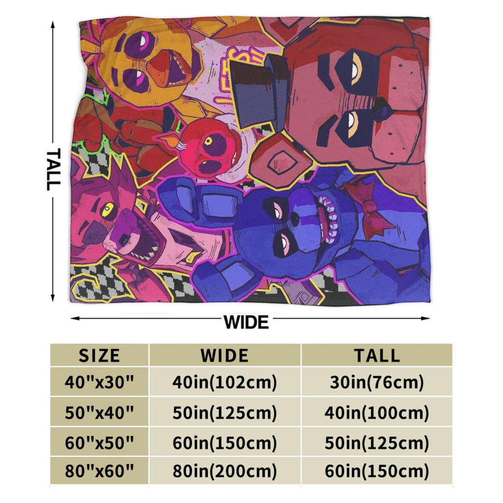 FNAFs Plush Blanket Kids Adult  Flannel Bedding Throws For Couch Chair Sofa Bed Warm Customized Quality Bedspread Gift