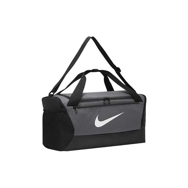New Nike Brasilia Polyester One Shoulder Crossbody Portable Luggage Bag, Gym Bag Trumpets Unisex Black Gray DM3976-068