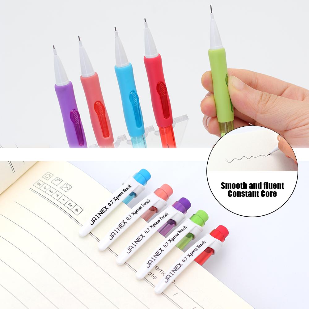 9Pcs/Set 0.7mm Side Pressure 2B Mechanical Pencil High Quality With Eraser Painting Smooth Creative Writing Office Stationery