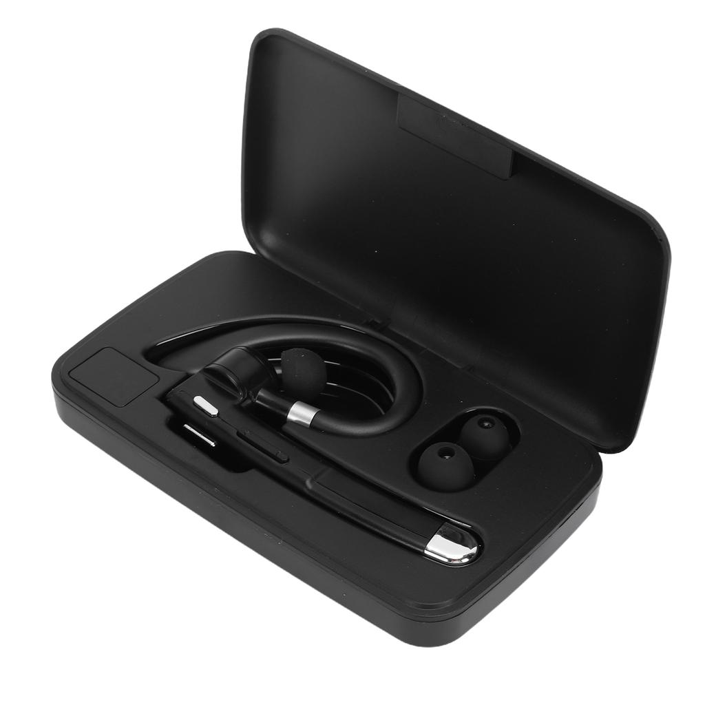 Single Ear Bluetooth Headset with Noise Cancelling Dual Mic 180 Deg Rotate Wireless Trucker Headset IPX7 Waterproofing