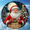 Vintage Tin Metal Wall Art Merry Christmas Santa Sign for Home Bar Cafe Decor