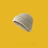 Wool Hat Female Autumn and Winter Yuppie Hooligan Solid Color Melon Rind Male Cold Hat Ins Trendy Knitted Hat