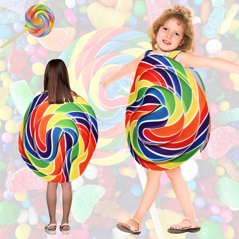 Lollipop Kid Halloween Polyester Costume Family Matching Set Group Party Cosplay