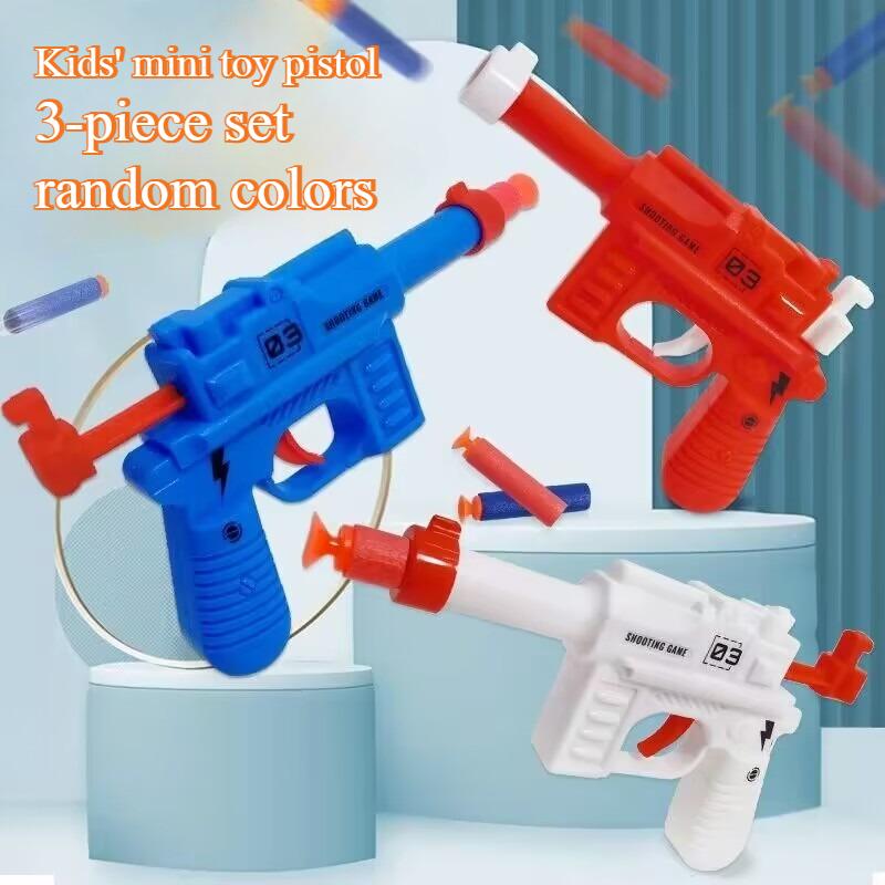 3 Pcs Colorful Toy Blaster Set Safe Soft Bullet Mini Launcher for Young Boys Educational Toys Birthday Party Favors for Ages 3-7