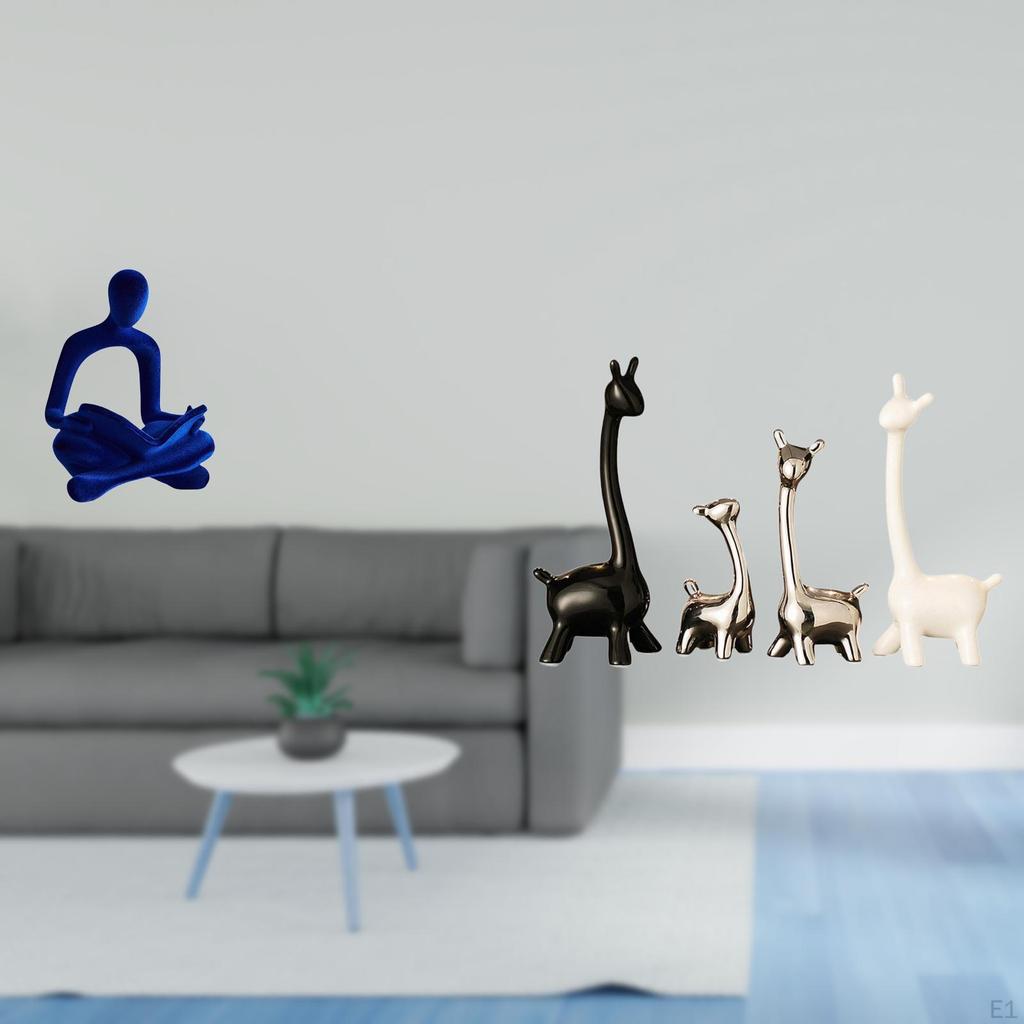 Abstract Thinker Giraffe Figurine Sculpture Modern Ceramic Statue Versatile Art Collection for