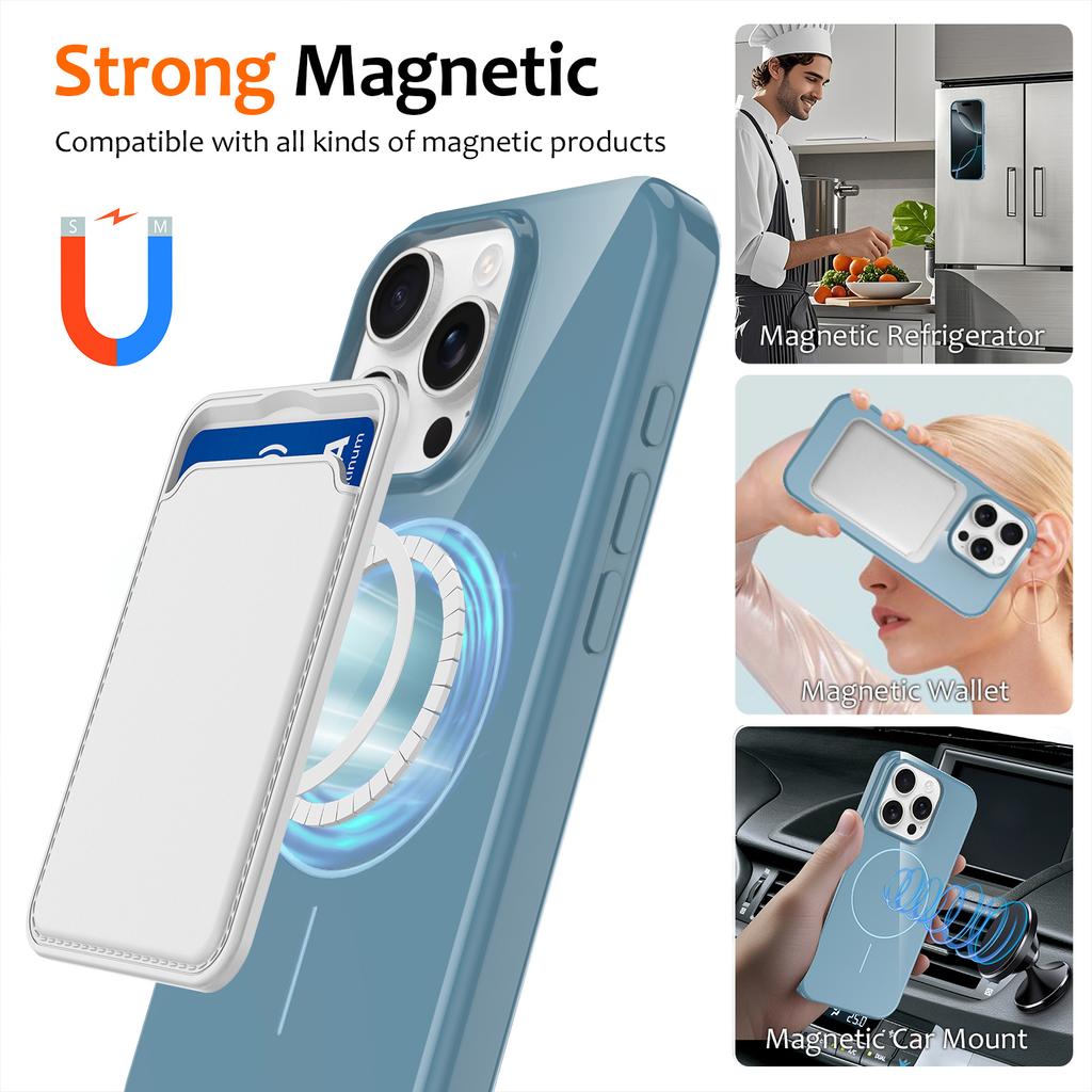 For iPhone 13 Pro Max Magnetic Case Compatible with MagSafe TPU Phone Back Cover with Lanyard