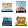 3D Memo Pad Art Fantasy Castle Shaped Desk Calendar Sticky Notes Card Craft Character Silhouette DIY Gift with Light Calendar