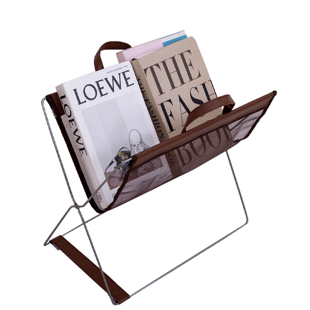 Contemporary Light Luxury Magazine & Book Storage Rack