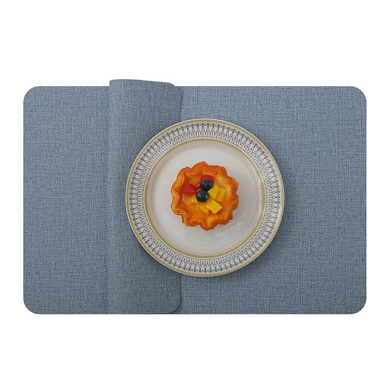 Nordic Style Explosive PU Leather Cloth Pattern Placemat Waterproof, Oil-proof and High Temperature Resistant, Easy To Clean, a Must for Hotels