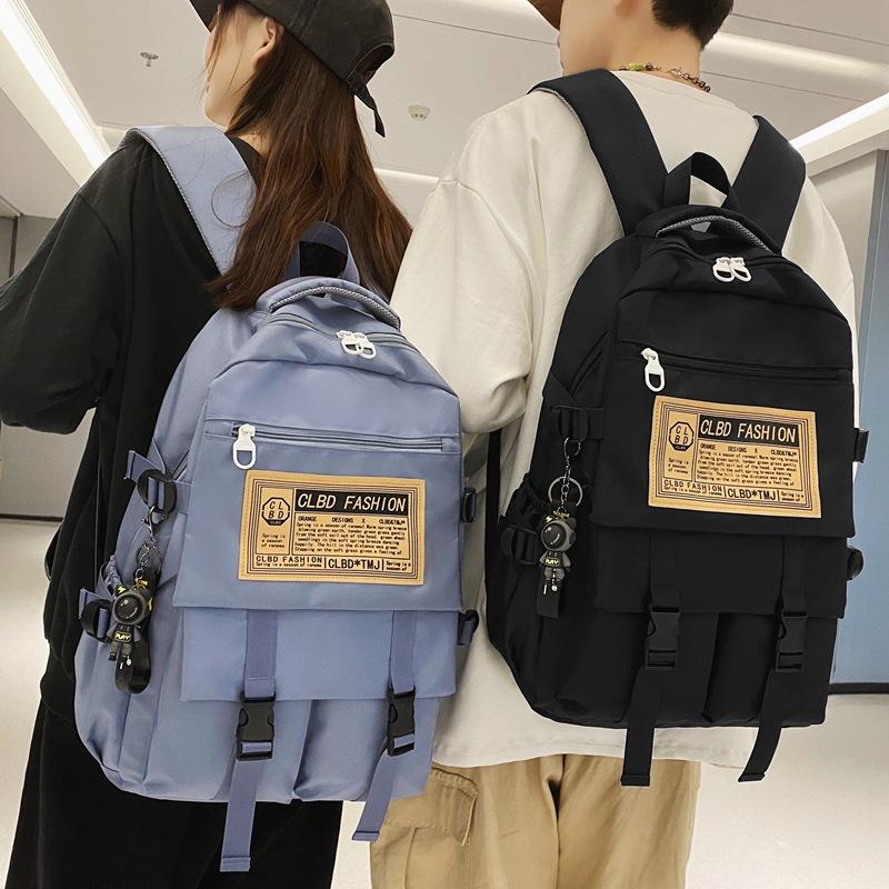Student backpack Fashion Harajuku commuter computer backpack Large capacity outdoor leisure travel bag Lightweight waterproof