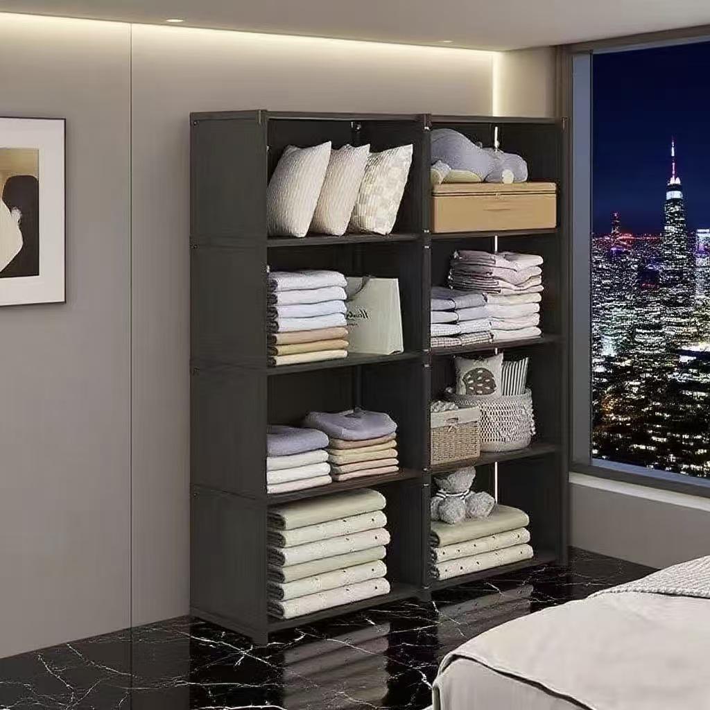 Simple Multi-layer Floor-standing Bookshelf: Narrow Corner Storage Rack for Living Room