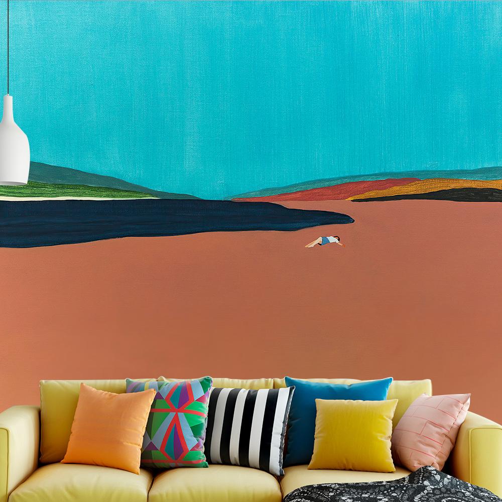 Nordisch einfach psychedelische Szene Heimdekoration Wandteppich Hippie Bohemian DEKORATIONSWANDTEPPICH Strandmatte Schlafzimmer Wandbehang