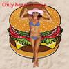 Hamburgers Donuts Fashionable Pizza Design Beach Towels Suitable For Daily Use