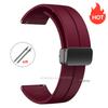 Magnetic Silicone Watch Strap 18mm 20mm 22mm Bracelet Magnetic Metal Buckle Wristband Quick Release Men Women Band Accessories