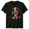 Bernese Mountain Dog Puppy Scarf Animals Dogs Mens T-Shirt Women Tee Graphic Top