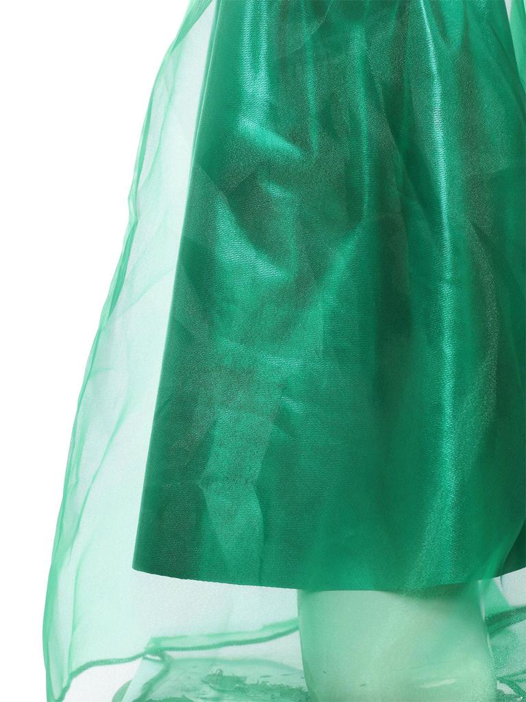 Dívčí zvonové kalhoty mořské panny s potiskem rybích šupin, elastický pas, volánové rozšířené kalhoty, cosplay kostým
