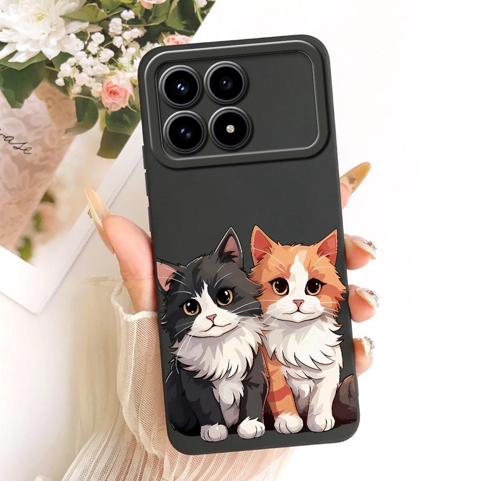 Für Xiaomi Redmi K90 Niedliche Katze Blume Cartoon Handyhülle Für Redmi K 90 K90 Pro Max 5G Stoßfeste Weiche Silikonhüllen Stoßfänger