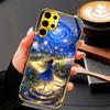 The Starry Sky Protective cover High-end Electroplating Glass PhoneCase for Samsung Galaxy S26 S25 S24 S23 S22 S21 FE,Ultra,Plus
