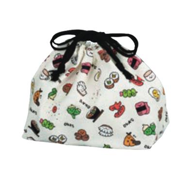 Tatsumiya Drawstring W21 H18 33720 OKA'S Bag, White, Size Approx. D9.5