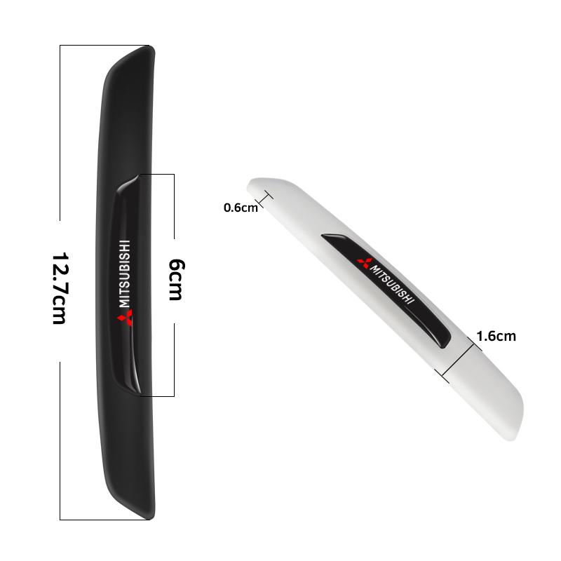 4Pcs Rubber Anti-Collision Strip Car Door Rearview Mirror Protector Stickers For Mitsubishi L200 ASX Pajero Lancerex Evo Mirage LO7