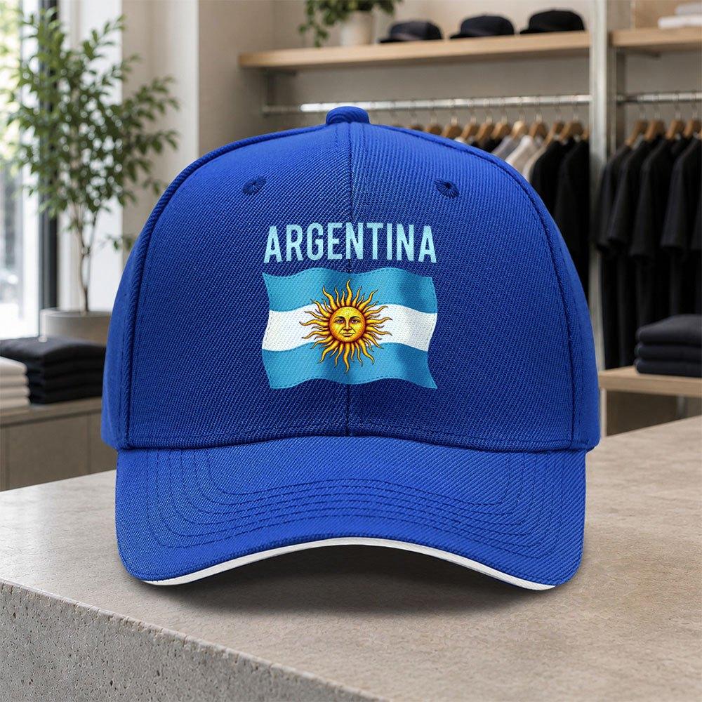 Argentina Flag Pattern Unisexs Sandwich Cap Casual Duckbill Baseball Hat Trendy Gift for Weddings Parties Birthdays
