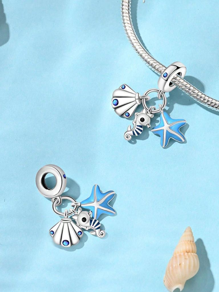 Charms Plata Deep-Sea Colorful Fish Octopu Beads Copper Plated Fit Copperoriginal Bracelet For Jewelry Making Diy Charm