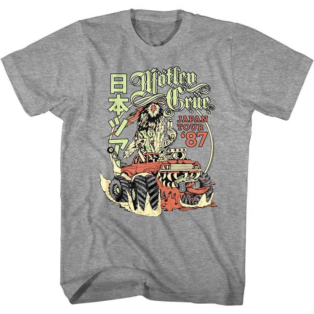 Motley Crue Japan Tour 1987 Men Gray T Shirt L