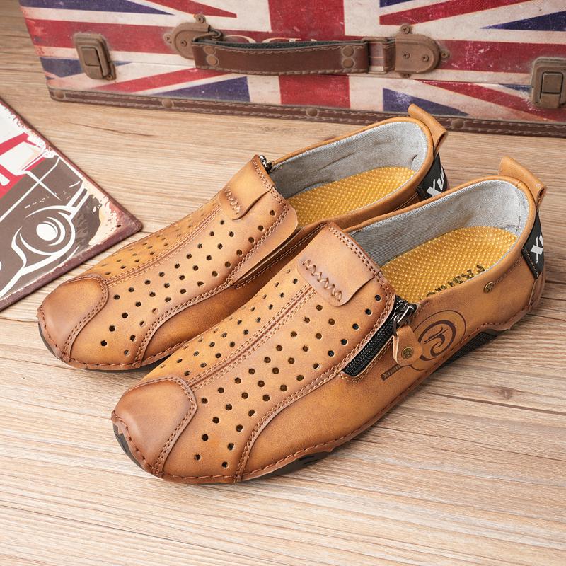 Fashionable Summer New Casual and Comfortable Octopus Bean Shoes for Men's Hollow Breathable Outdoor Sports and Casual Shoes