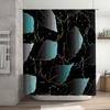 Luxury Marble Pattern Shower Curtain Set Bathroom Decor Waterproof Printing Polyester Bath Linen Home Accessories Black Teal Col