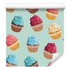 Retro Wallpaper Colorful Cupcakes for the Background of the Living Room and Bedroom 50x1000