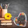 2D Flat Heart-Shaped Acrylic Appreciation Desk Decor Plaque, Inspirational Quote, Suitable for Wall Decoration, Porch, Room, Villa, Accents Home, Hall