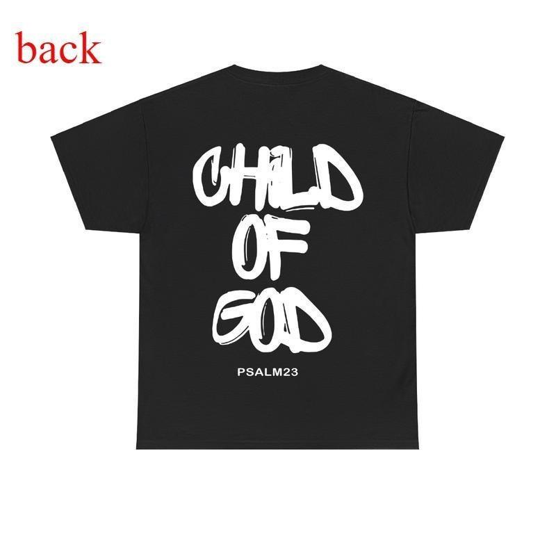 100% Baumwolle Lässiges Grafik-T-Shirt Für Den Sommer – Herren 'Child Of God' Baumwoll-T-Shirt